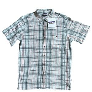 Patagonia Organic Cotton Regular‎ Fit Plaid Short Sleeve Button Up Shirt Men Sm